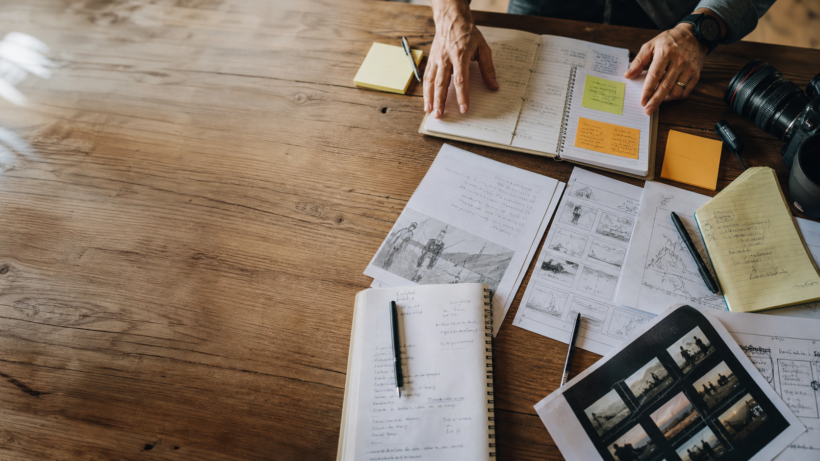 Operational planning and creative work sharing one desk