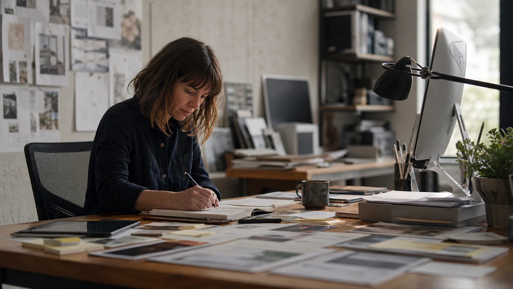 Focused craft surrounded by administrative coordination work