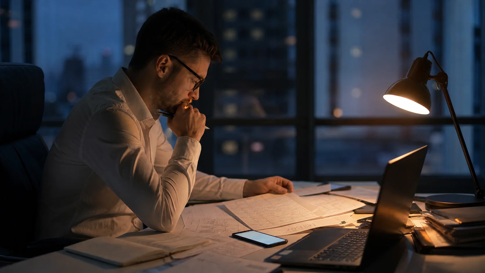 A professional reconstructing a workday after its context has faded